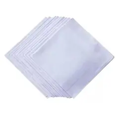 ATURE - 12u Pañuelo De 100% Algodón Blanco Para Hombre 40cm