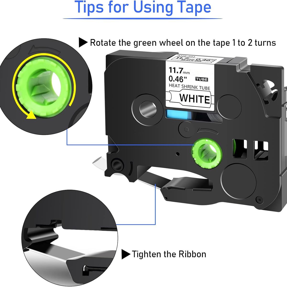 KUANGYE - Cinta Termocontraible Alternativa Para Brother Hse-231 / 631 11,7mm