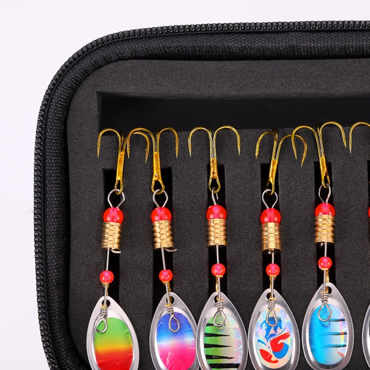 ATURE - Juego 16pcs Cucharas De Pesca Señuelos De Metal Multicolor