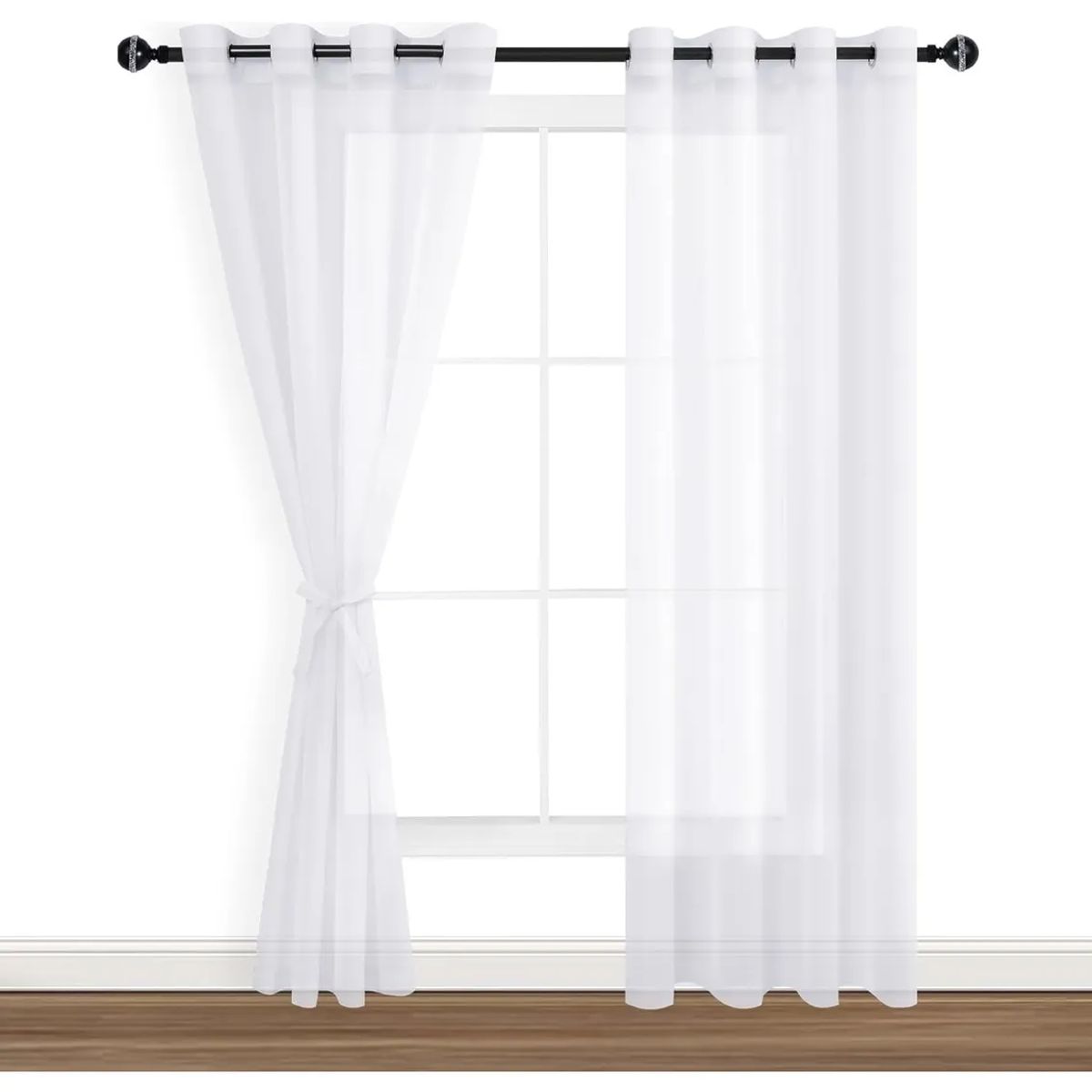 SUPERCENTER - Visillo Hecha Velo Luvia Con Argolla 140*220cm 2 Paños