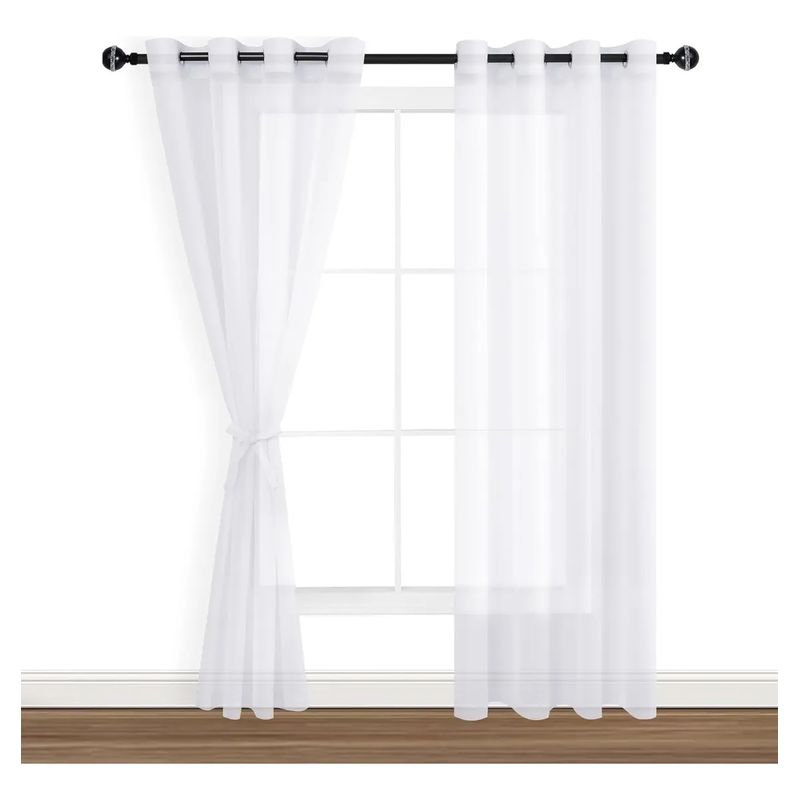 SUPERCENTER - Visillo Hecha Velo Luvia Con Argolla 140*220cm 2 Paños