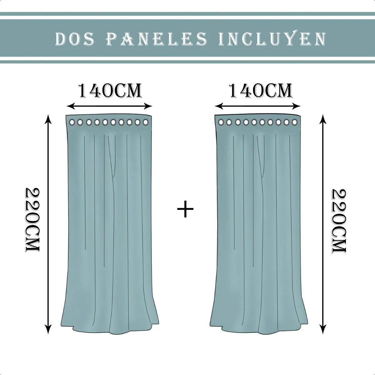 SUPERCENTER - Visillo Hecha Velo Luvia Con Argolla 140*220cm 2 Paños