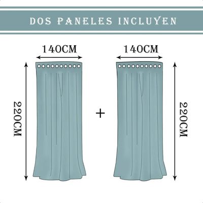 Imagen 2 del producto Visillo Hecha Velo Luvia Con Argolla 140*220cm 2 Paños