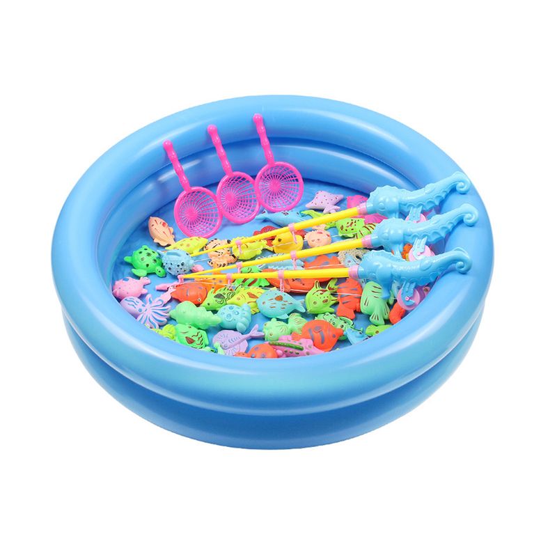 ATURE - Juego Niños Pesca Milagrosa Piscina De Dos Plantas 51 Pcs