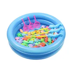 ATURE - Juego Niños Pesca Milagrosa Piscina De Dos Plantas 51 Pcs