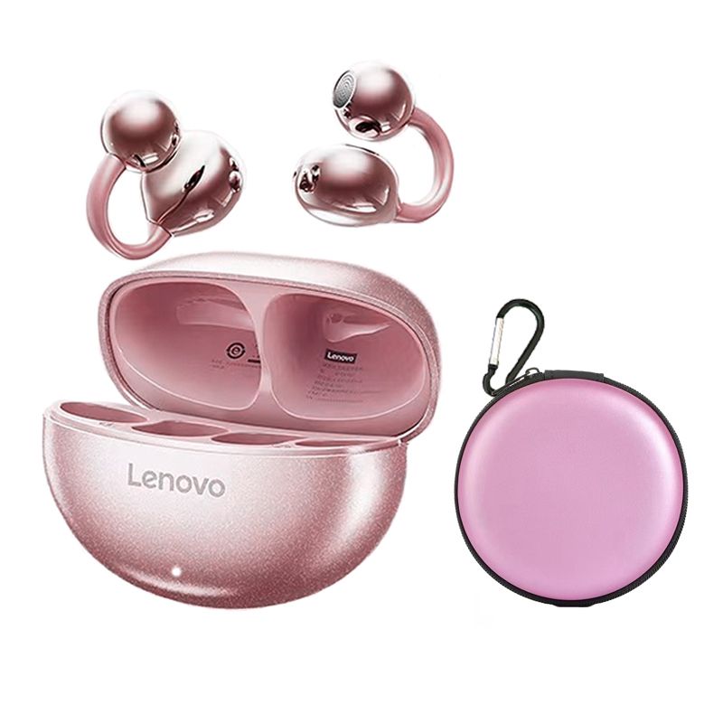 LENOVO - Audífonos Lenovo Clip TA140 TWS Bluetooth 54- Rosa y estuche