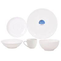 Pack Vajilla 10 Piezas Blanco Crema Plato Taza Bowl