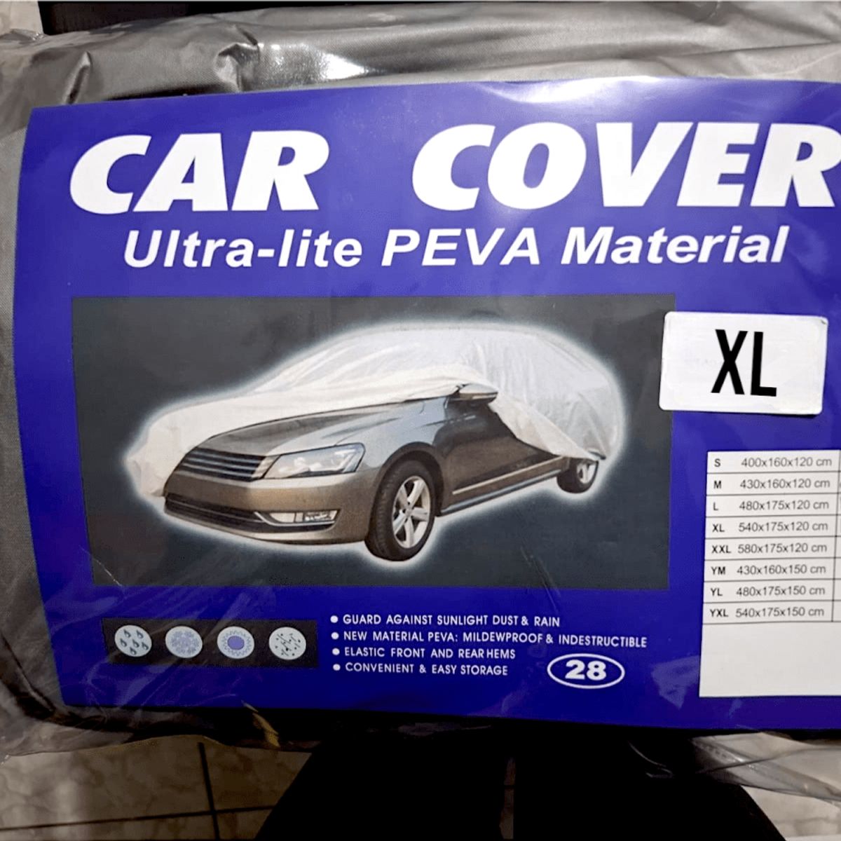 MALIK - Cubierta de Auto XL Duradera Impermeable y Anti-UV