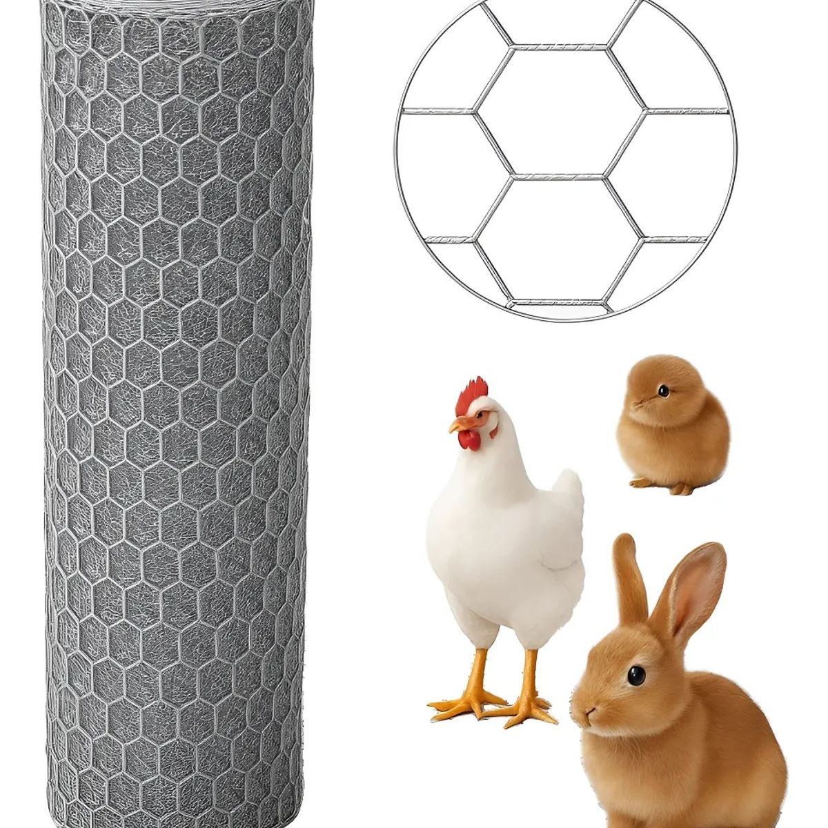 GENERICO - Malla Hexagonal Mallas Alambre Cercos Enrejado 1 Pulgada 100cm 50mt