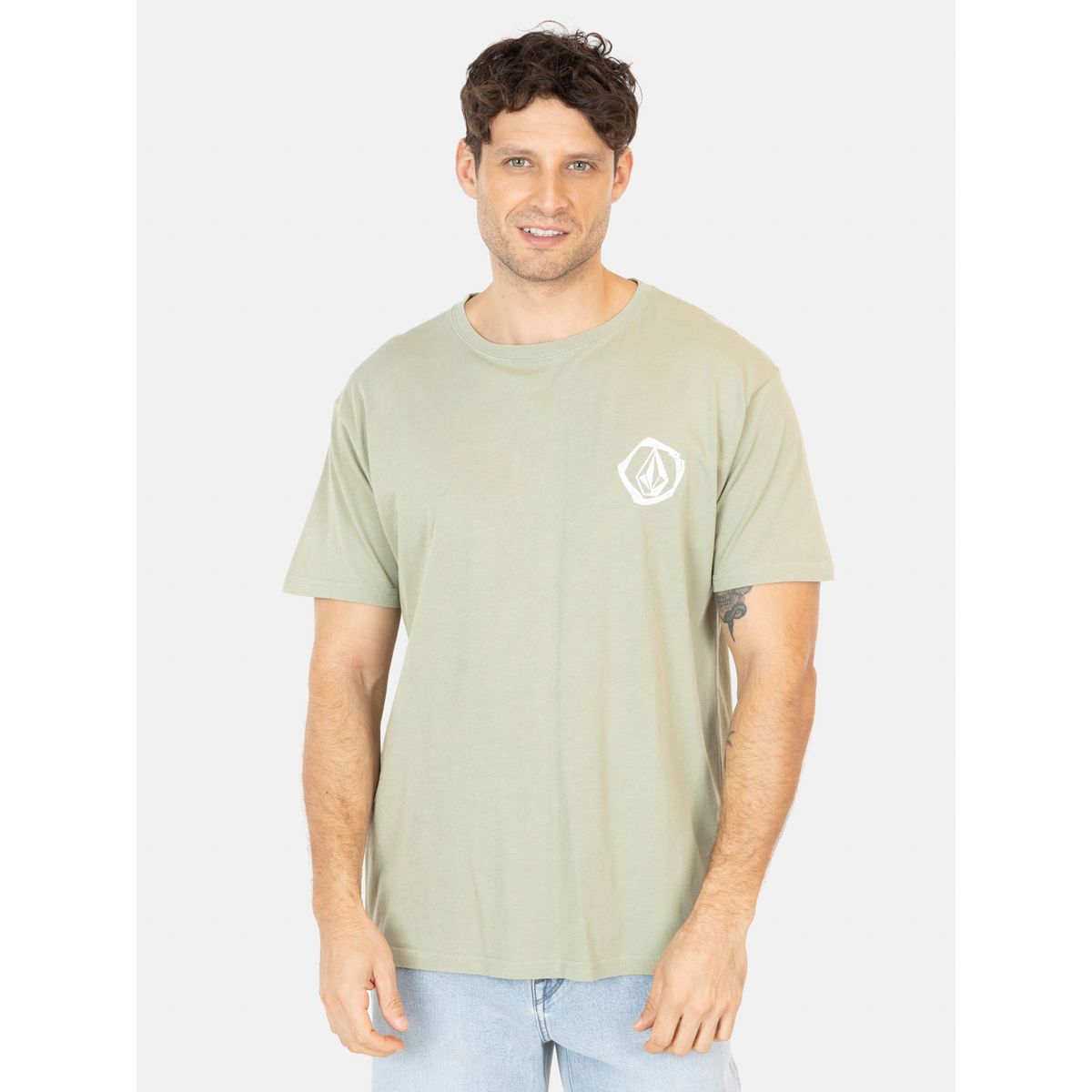 VOLCOM - Polera MC Wavy Verde Hombre Volcom - Verde
