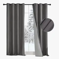 ATLAS - Cortina 100% Blackout Engomada Termica Gris