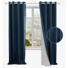 ATLAS - Cortina 100% Blackout Engomada Termica Azul