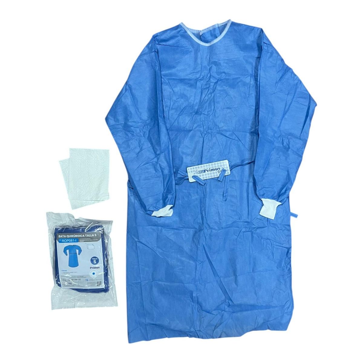 PRIMUS - Bata Quirurgica Esteril + 2 Paños Talla S Pack 36 un