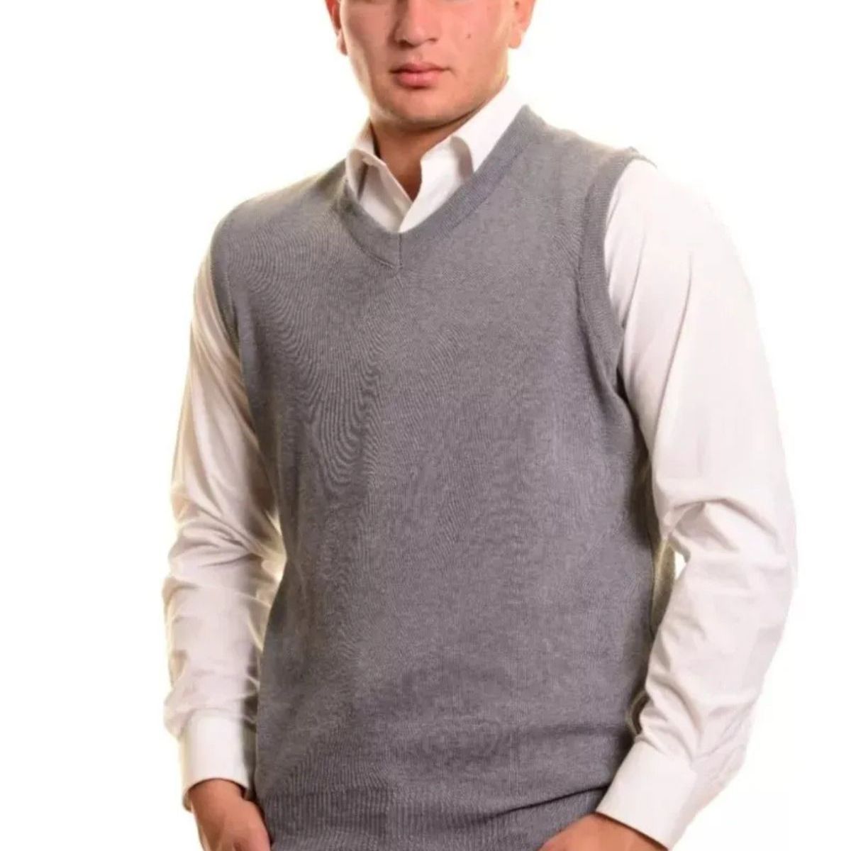 LOOK SHOP - Sweater Sin Mangas Hombre Cuello V, Excelente Calidad 131