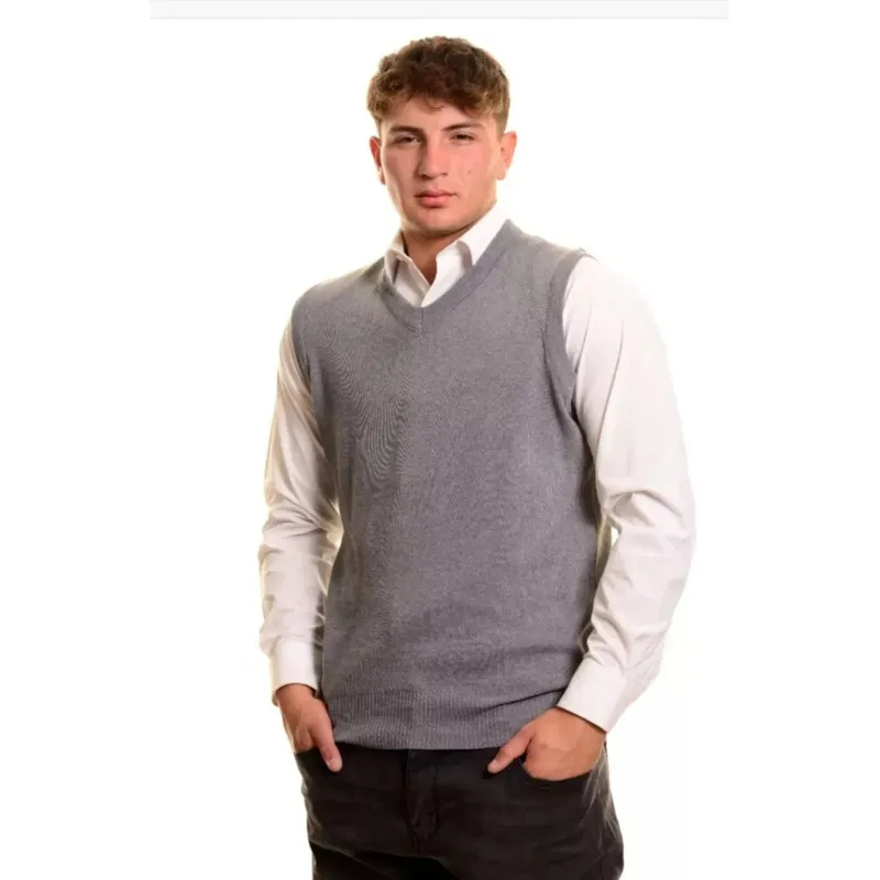 MPROPIA - Sweater Sin Mangas Hombre Cuello V, Excelente Calidad 131