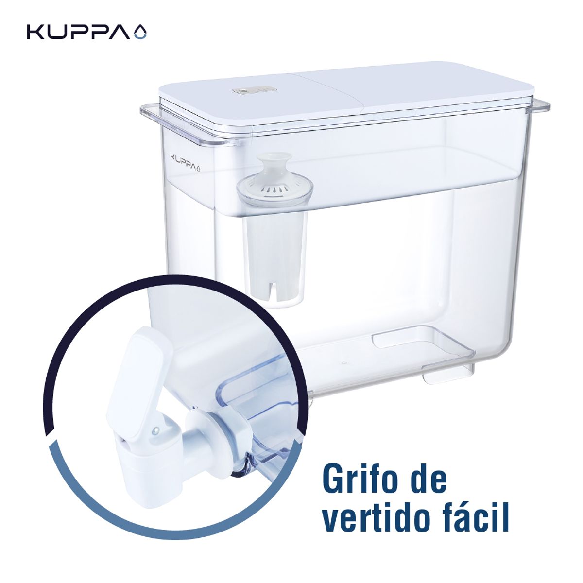 KUPPA - Dispensador de Agua Filtrada Para Refrigerador 9L Kuppa