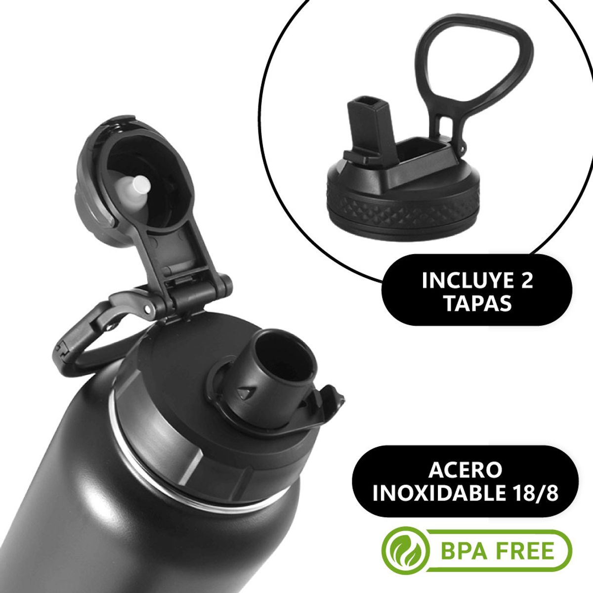 NORDEN - Termo Botella Térmica Agua Acero Inoxidable 1200ml Norden