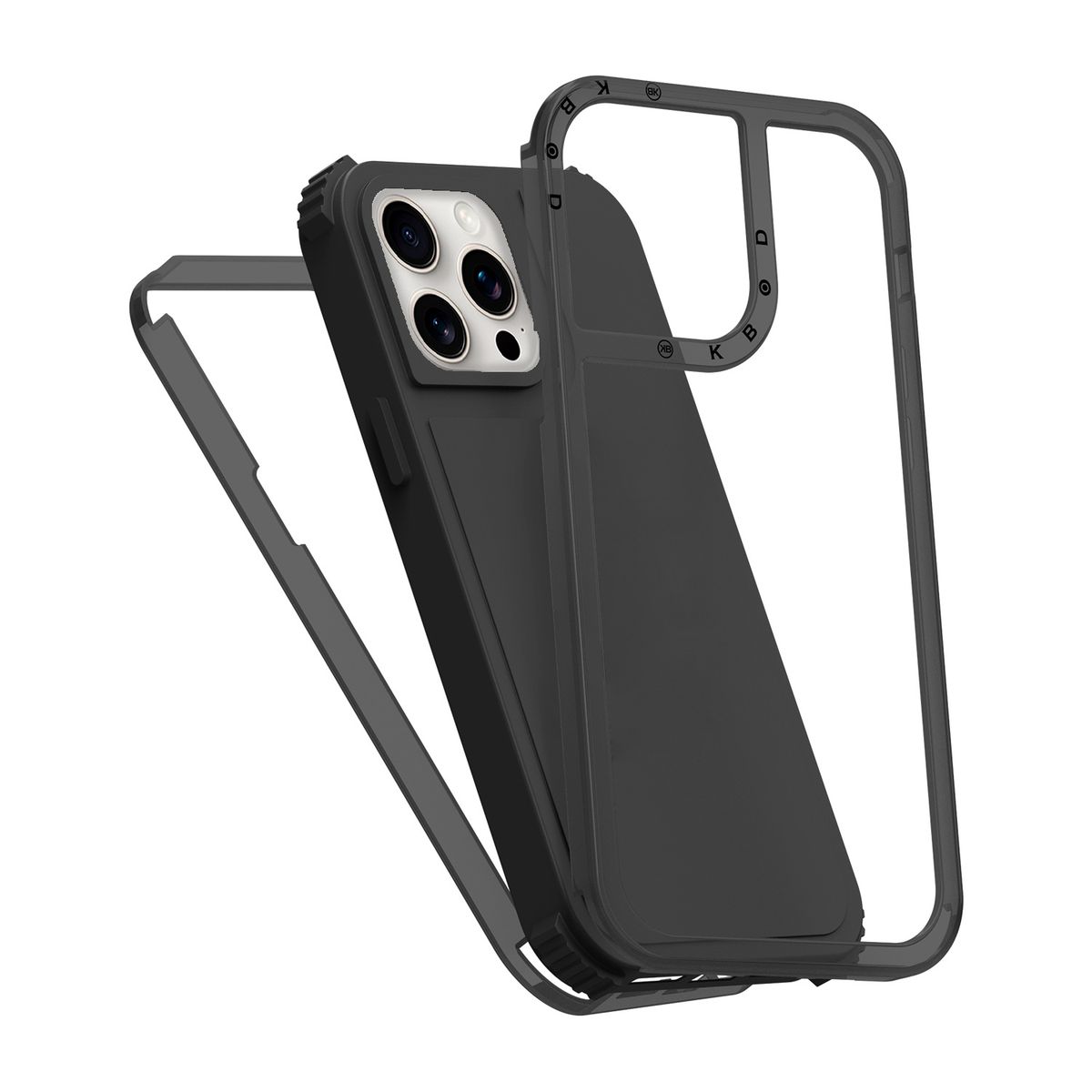 KBOD - Carcasa 360 de 3 Piezas Kbod Urban Play Para iPhone 14 Pro Negro