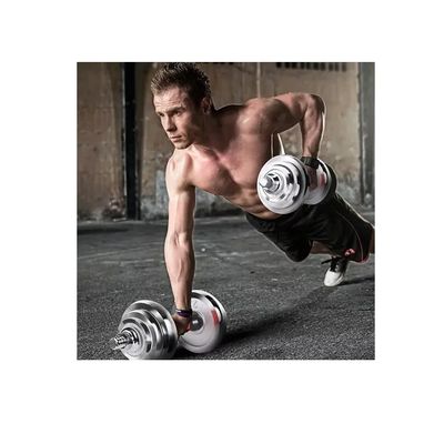 Imagen 2 del producto Mancuernas 15 Kg Juego De Pesas Mancuerna Pesas De Ejercicio Color Cromado