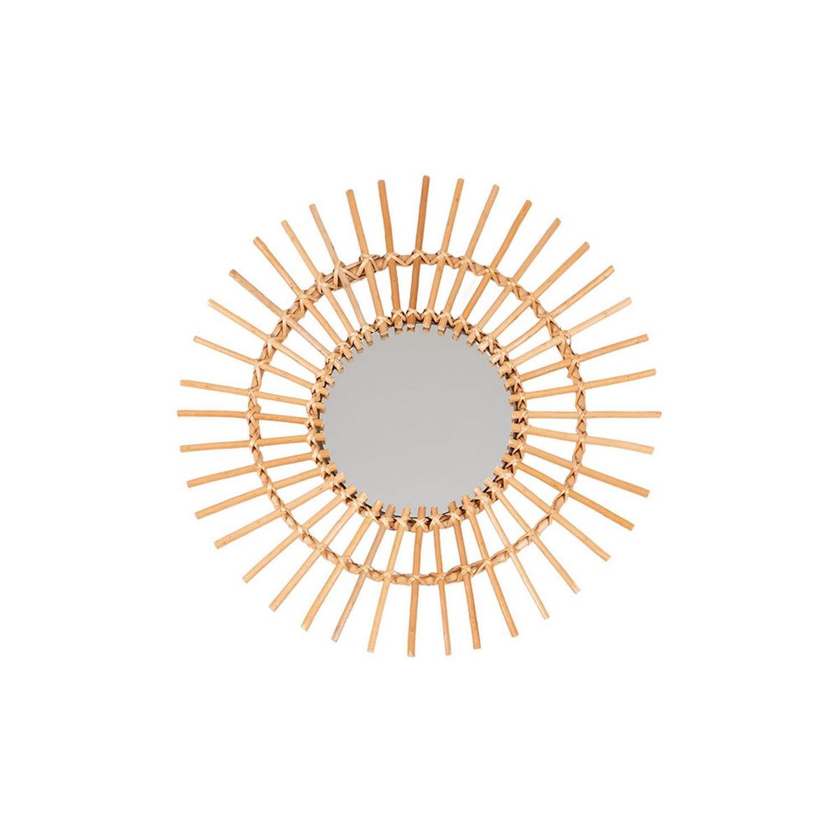 ATMOSPHERA - Espejo Redondo Decorativo de Ratán Estilo Sol Atmosphera