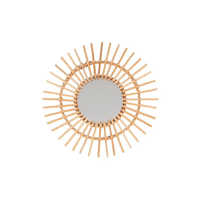 ATMOSPHERA - Espejo Redondo Decorativo de Ratán Estilo Sol Atmosphera