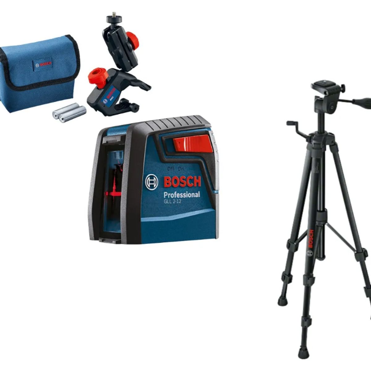 BOSCH - Nivel Láser Bosch Gll 2-12 Alcance 12m Con Soporte Y Trípode