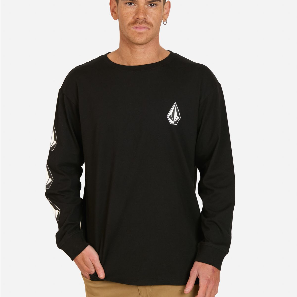 VOLCOM - Polera ML Grind Stone Negro Hombre Volcom - Negro