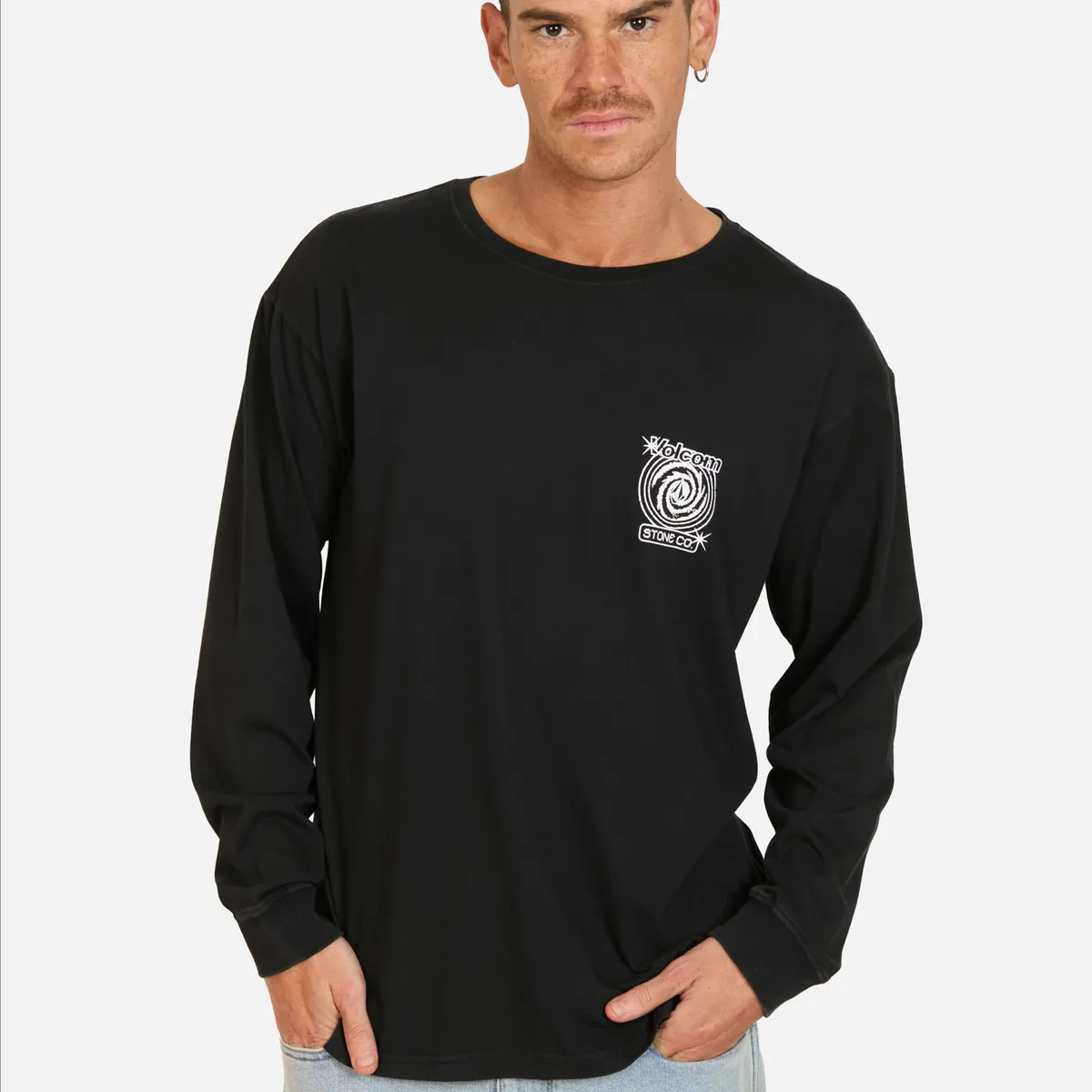 VOLCOM - Polera ML Grind VLC Negro Hombre Volcom - Negro