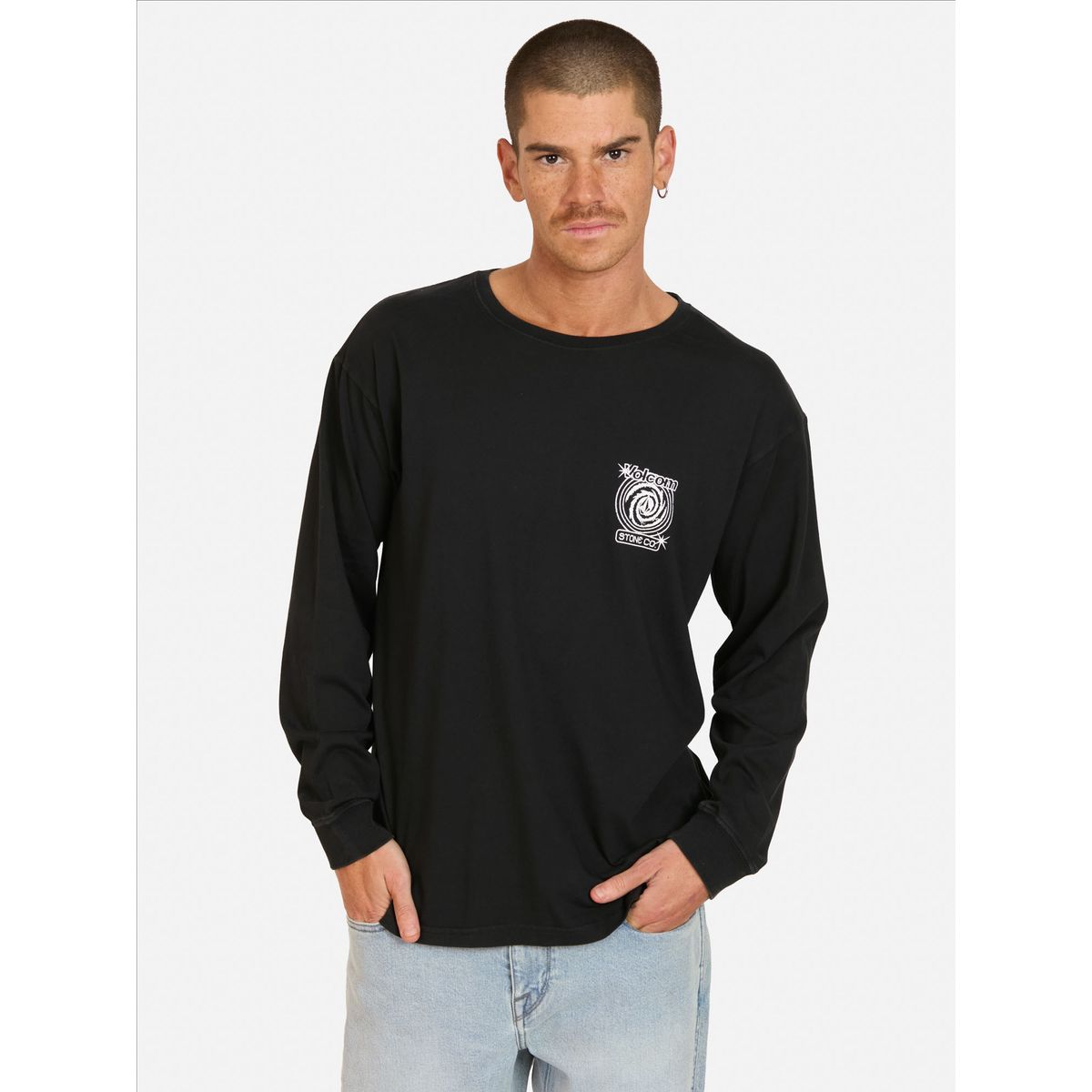 VOLCOM - Polera ML Grind VLC Negro Hombre Volcom - Negro