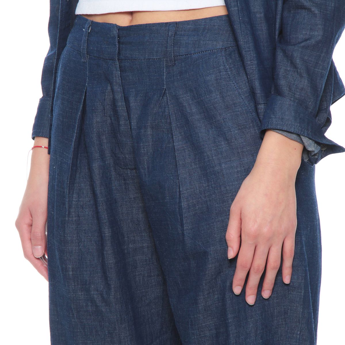 WADOS - PANTALON RECTO TIRO ALTO PRETINA ELASTICA