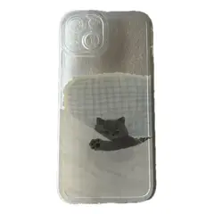 GENERICO - Carcasa Para iPhone Gatito Gato Durmiendo Diseño Unico Transparente iPhone 13 - 14.-15