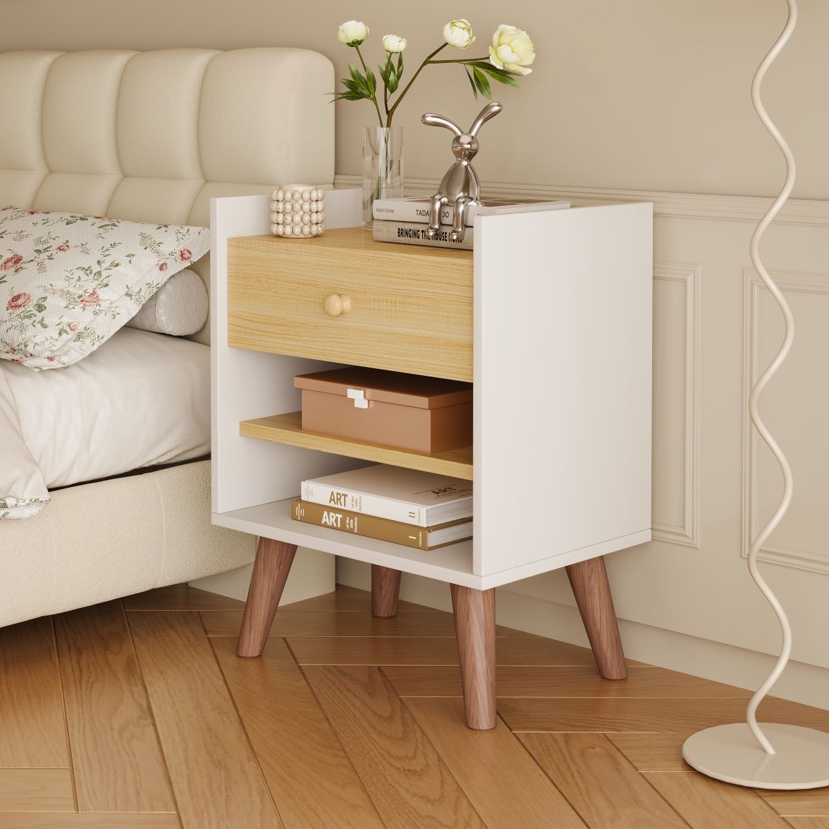 GENERICO - Velador Con Cajones 3 Nivel 62x42x33