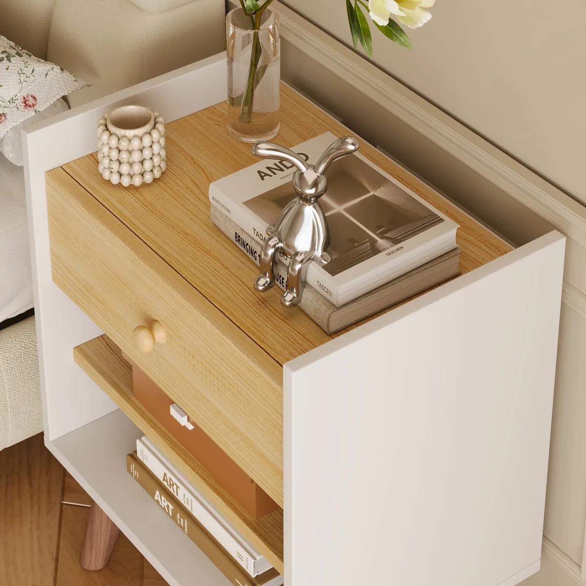 GENERICO - Velador Con Cajones 3 Nivel 62x42x33