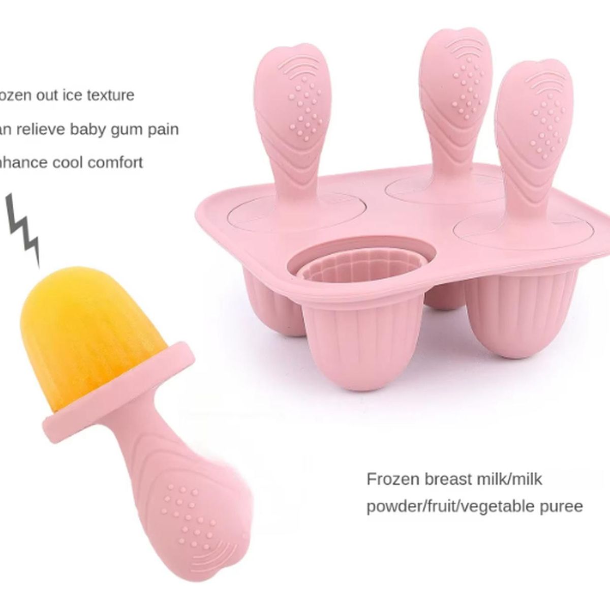 GENERICO - Mordedor Para Bebé Set Mordedores Y Paletas Rosa