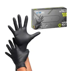 TT SAFE - Guante de Nitrilo Negro 5,5 gr Topsafe 100 UDS "S"
