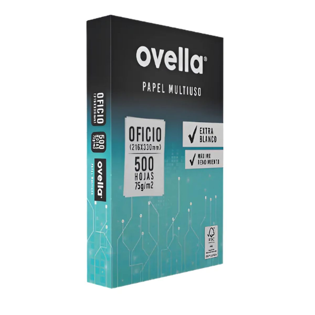 GENERICO - Resma Carta Ovella 75 Gm2 X 500 Hojas V-a Color Blanco