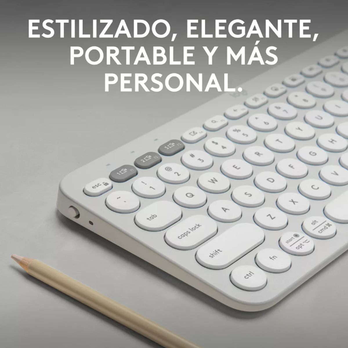 GENERICO - Teclado Logitech Pebble 2 K380s Blanco Español Idioma Español - Blanco