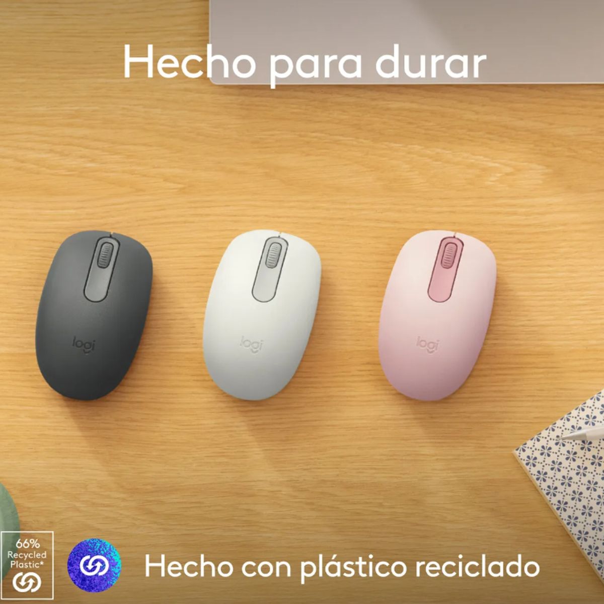 GENERICO - Mouse Inalámbrico Bluetooth Logitech M196 Rosa