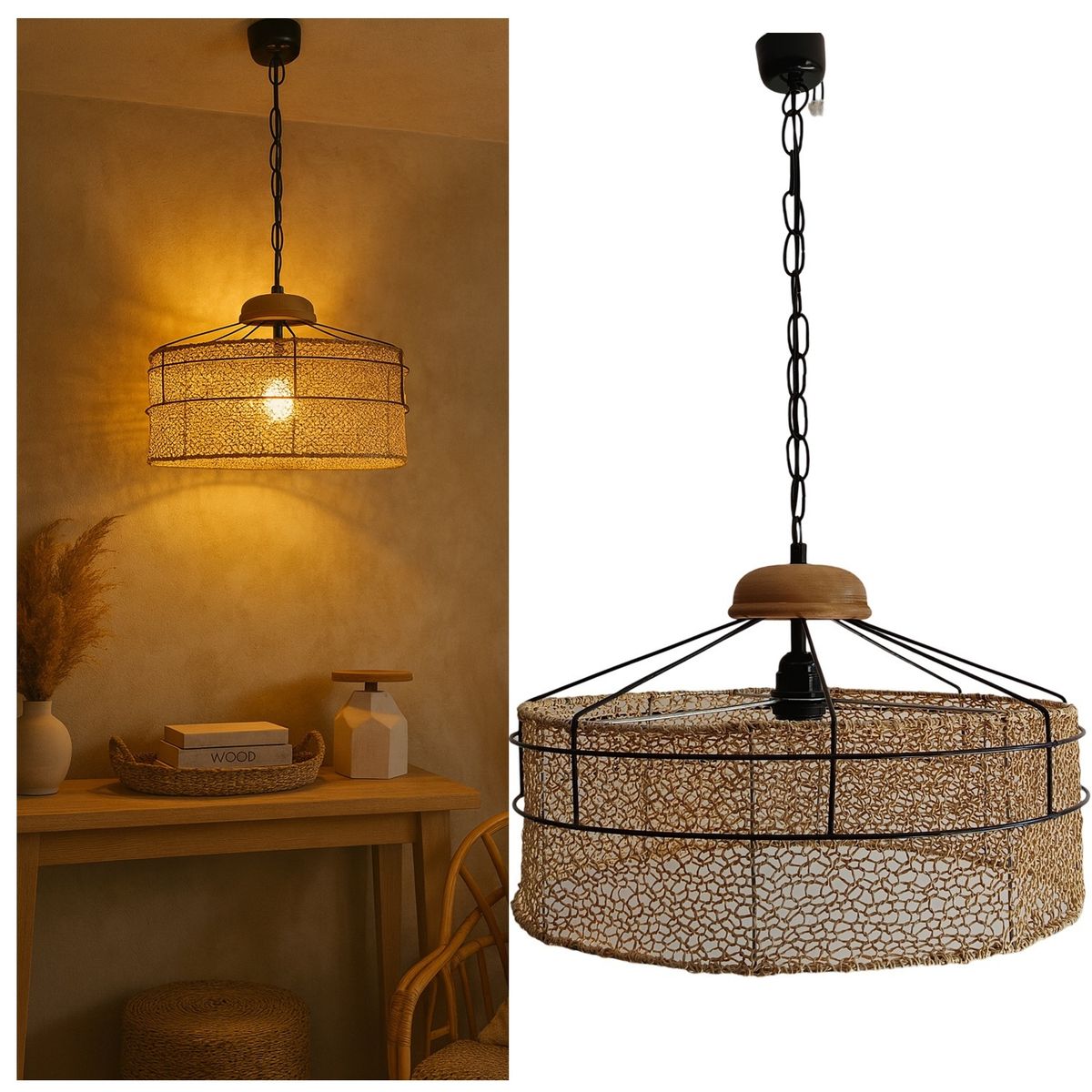 CAROLD STEVENS - Lámpara Colgante Cloe Tejida