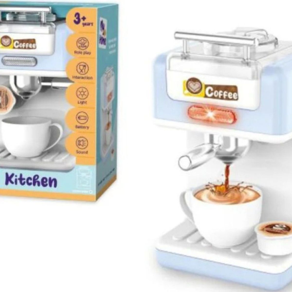 GENERICO - Cafetera De Juguete Con Luz Y Sonido Cocina Infantil Niños