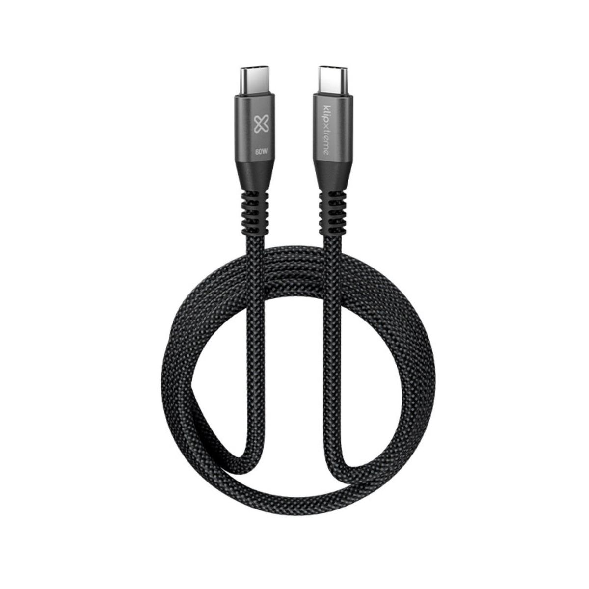 KLIP XTREME - Klip Xtreme Cable Trenzado USB-C PowerGo 250 60W 1.8m