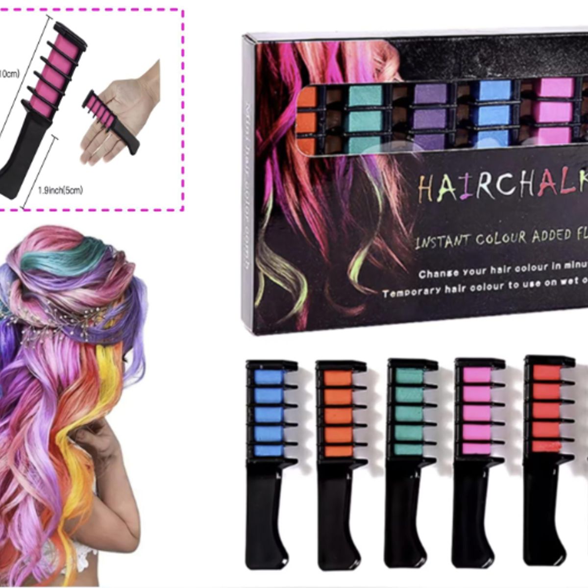 GENERICO - X6 Peines De Tinta Temporal Para El cabello