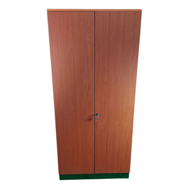GENERICO - Armario Oficina Doble Puerta Con Llave Catania 180x80x38 Cm Cerezo