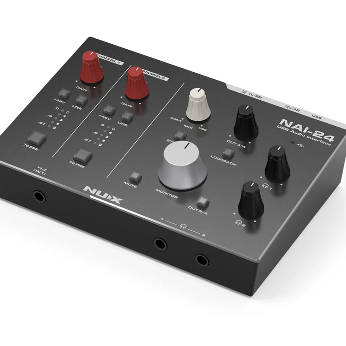 NUX - Consola Podcast Multipista Portátil 2 canales NAI-24 Nux
