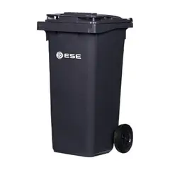 GENERICO - Contenedor de basura plástico 120 litros origen Alemán Color Gris grafito