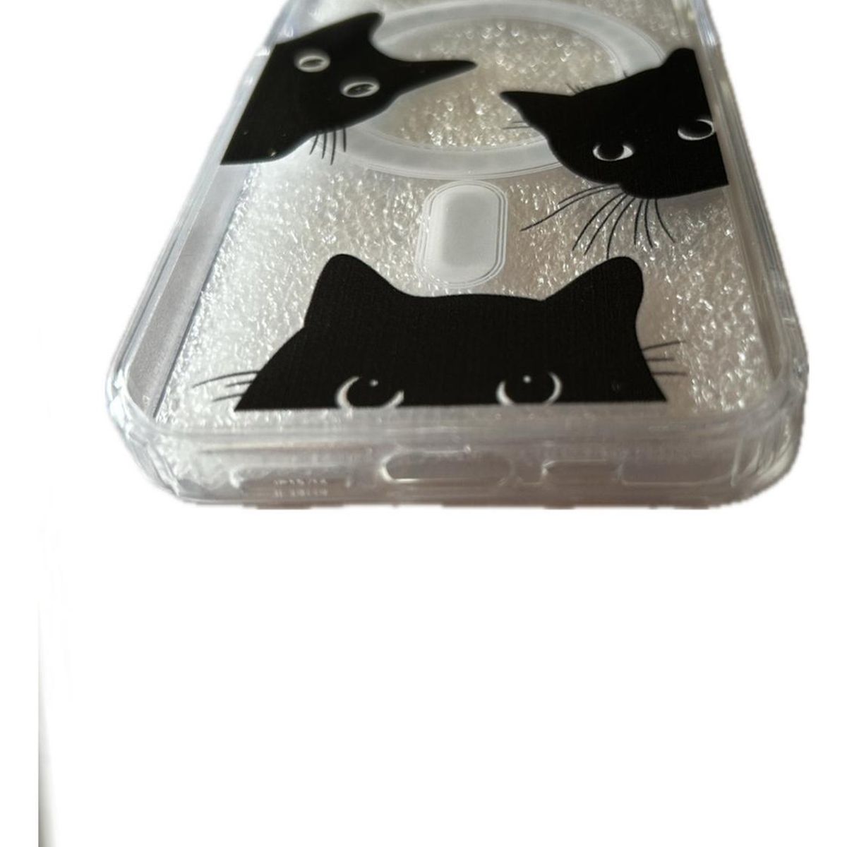 GENERICO - Carcasa Para iPhone Gatitos Gato Asomado Modelos Diseño Transparente iPhone 13. - 14 - 15