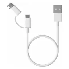 XIAOMI - Mi 2-in-1 USB Cable Micro USB to Type C (Blanco/10