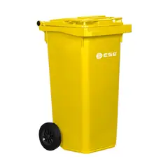 GENERICO - Contenedor de basura plástico 120 litros origen Alemán Color Amarillo