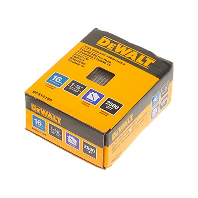 DEWALT - Caja 2500 Clavos Rectos 16ga 1-1/2 Dewalt DCS16150