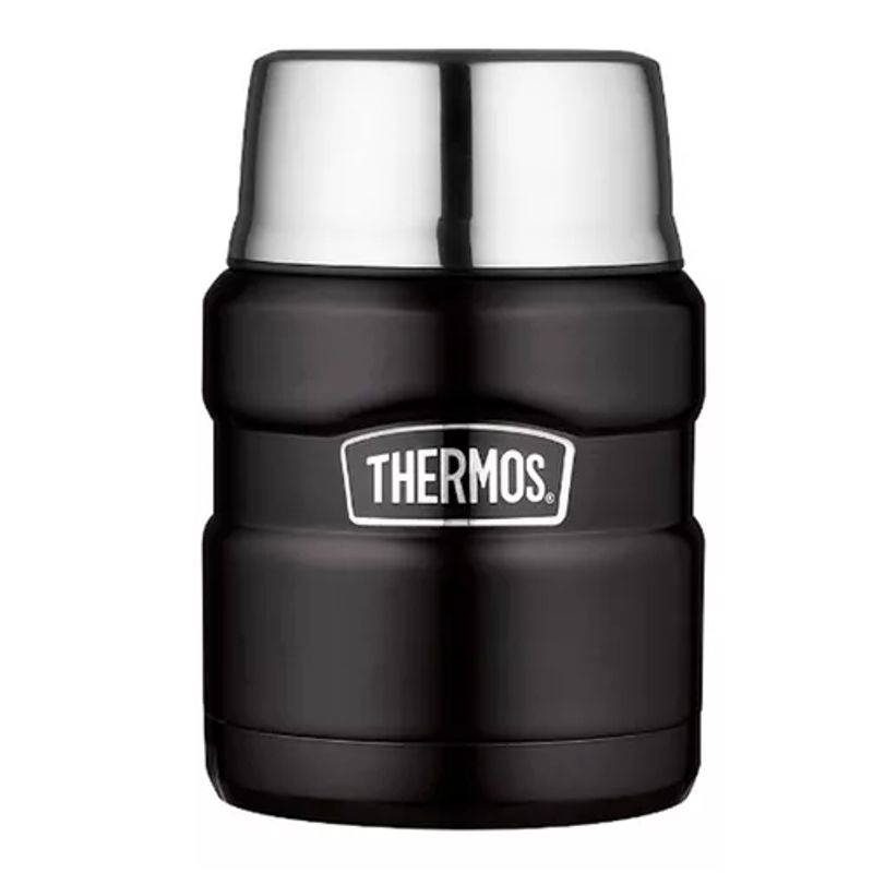 GENERICO - Termo para comida King de acero inoxidable 470 ml color negro - Thermos